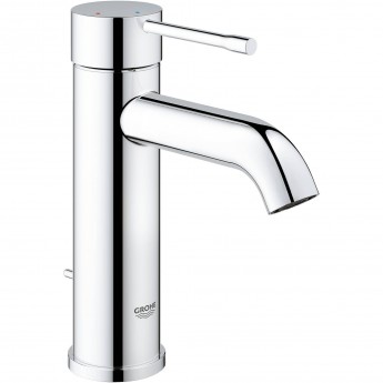 Смеситель для раковины GROHE ESSENCE+ с донным клапаном, низким изливом и энергосберегающим картриджем, хром Смеситель для раковины GROHE ESSENCE+ с донным клапаном, низким изливом и энергосберегающим картриджем, хром