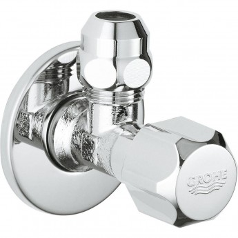 Вентиль угловой GROHE 1/2″-3/8″ для подключения смесителей, хром